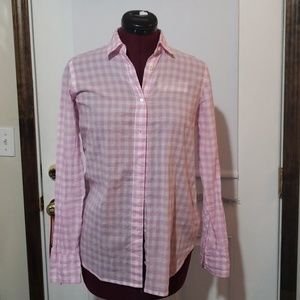 Pink checkered button down shirt